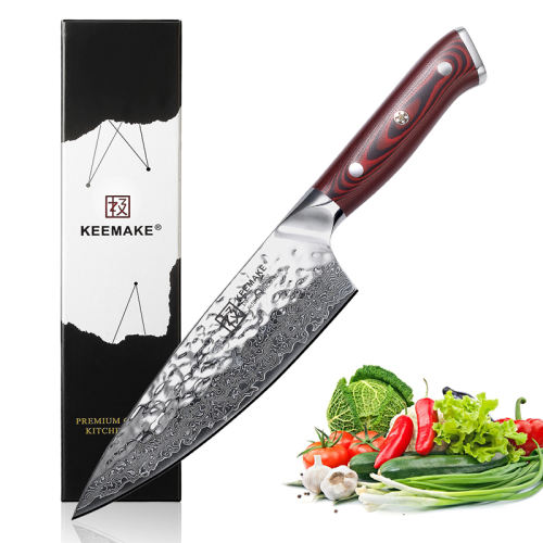 KEEMAKE Damascus Steel 6.5 Inch Gyuto Chef's Knife (16.5cm)