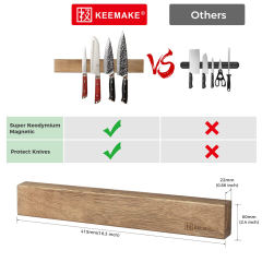 KEEMAKE 16 Inch High Quality Multi-function Knife Magnetic Strip No Drilling Knife Magnet Part Magnetic Knife Holder for Wall