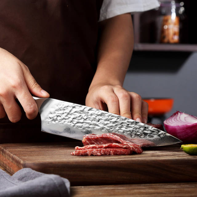 KEEMAKE Damascus Chef Knife Set, 2PCS Kitchen Knives, 8" & 6.5" Chef's Knives