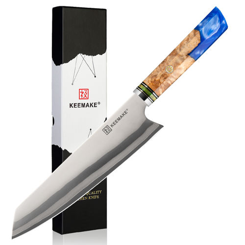 8 Inch Kiritsuke Knife 7 Layers 440C Damascus Steel Kitchen Chef Knife with Resin Handle