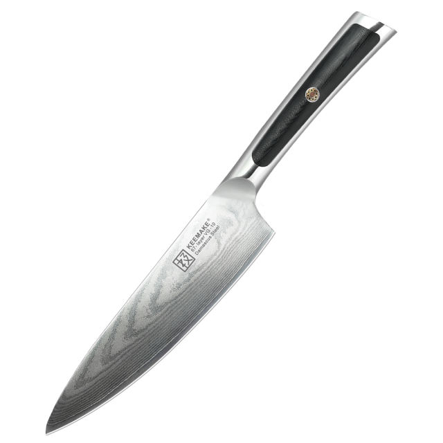 KEEMAKE-6.5 Inch Chef Knife G10 Handle 67 Layers Damascus Steel Kitchen Chef Knife with Gift Box