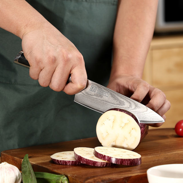 KEEMAKE-6.5 Inch Chef Knife G10 Handle 67 Layers Damascus Steel Kitchen Chef Knife with Gift Box