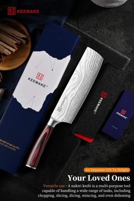 KEEMAKE 7 Inch Nakiri Knife