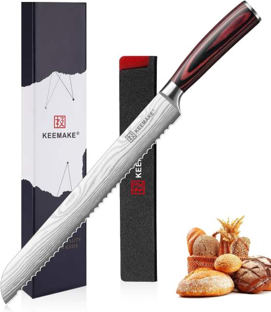 KEEMAKE 10 Inch Bread Knife