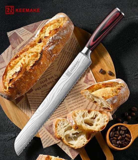 KEEMAKE 10 Inch Bread Knife
