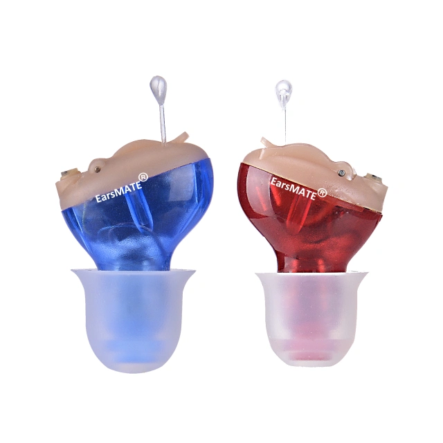 A Pair Cic Digital Hearing Aids Amplifier Invisible in Canal Ear Mini Hearing Sound Enhancer Noise Cancelling Personal Sound Voice Hearing Amplifier