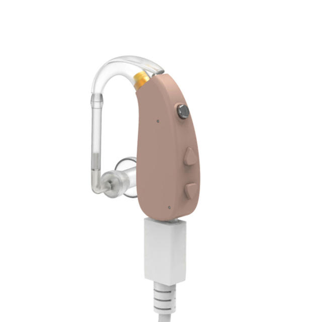 Wholesale Earsmate Mini BTE Rechargeable Tinnitus Hearing Aid Amplifier Price with Noise Reduction and Soft Domes For Seniors Hearing Loss and Tinnitus Relieve EM201