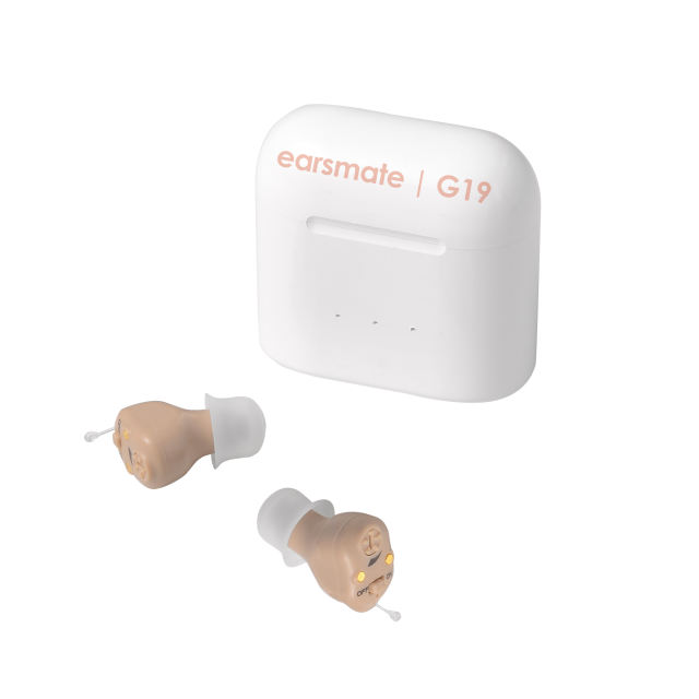 Wholesale 2 Packed New In The Ear Canal Mini Rechargeable CIC Hearing Aid Portable Digital Hearing Amplifier For Seniors and Adults Sound Hearing Loss Assist with USB Charge Case at Factory Price Earsmate G19