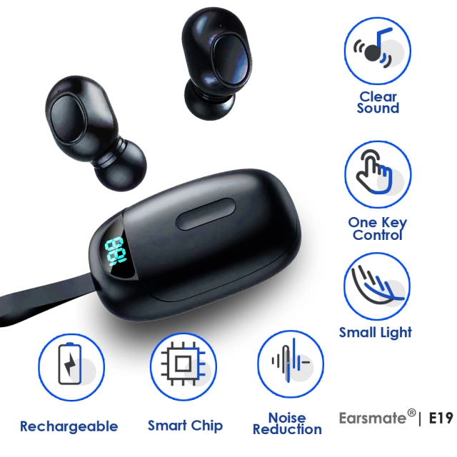 2pcs In The Ear Hearing Aid Headphones Style Portable Charge Case Rechargeable Hearing Sound Amplifier for Hearing Impaired Assist Seniors and Elderly G18X