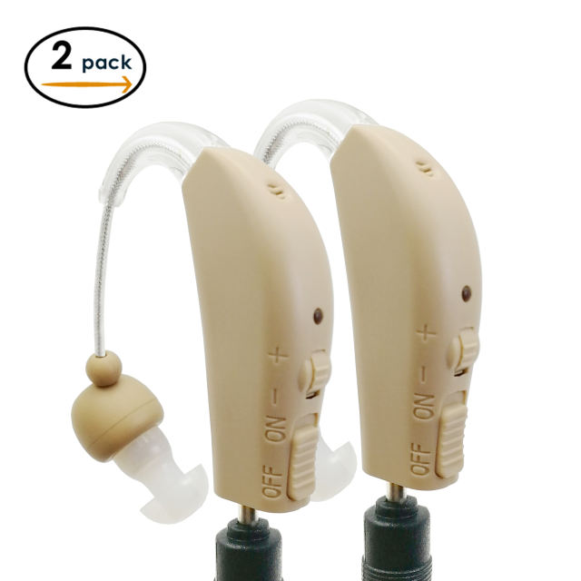 Newear Digital Technology Jinghao Rechargeable Hearing Aid Amplifiers BTE Personal Sound Device For Seniors Ear Deaf Assist Better Than MSA30x Sound Amplifier with Noise Reduction