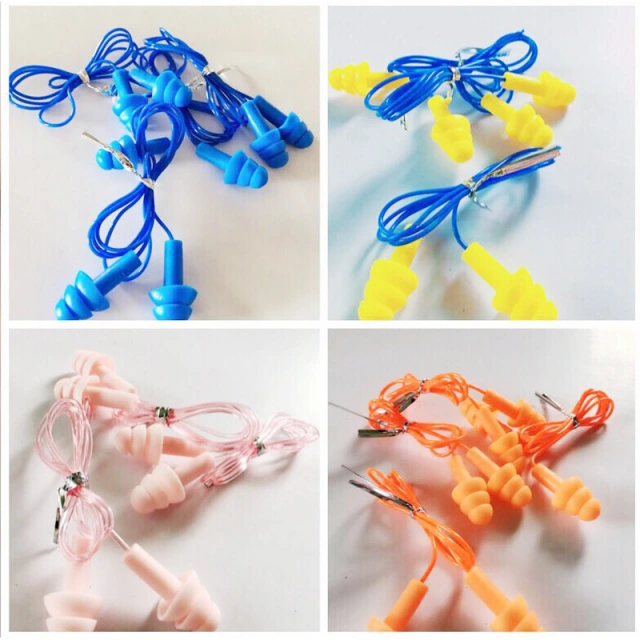 Best Corded Ear Plugs Reusable Silicone Earplugs with String Banded Ear Plug Sleep Noise Cancelling for Hearing Protection