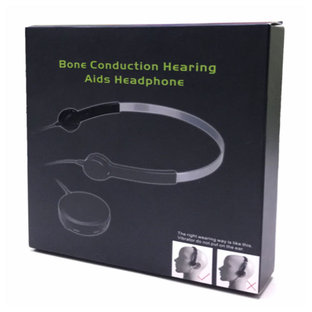 Bone Conduction Hearing Aids For Seniors and Adults with Headphones Rechargeable Battery Hearing Amplifier No Surgery to Assist Hearing Loss