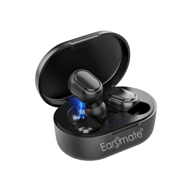 Dropshipping Free Earsmate Mini Rechargeable Digital Hearing Aids On Sale Prices 2023 For seniors Hearing Assist Recharge In Ear Deaf Noise Cancelling 16Channel WDRC 2 Packed