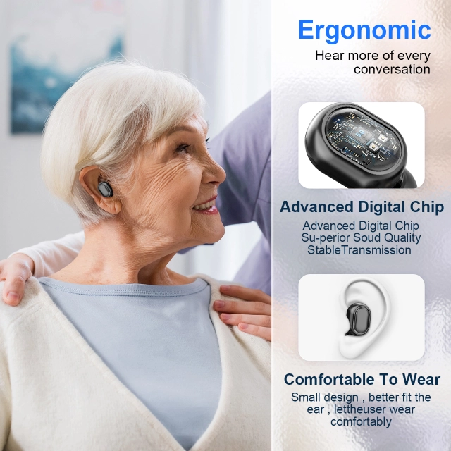 Dropshipping Free Earsmate Mini Rechargeable Digital Hearing Aids On Sale Prices 2023 For seniors Hearing Assist Recharge In Ear Deaf Noise Cancelling 16Channel WDRC 2 Packed
