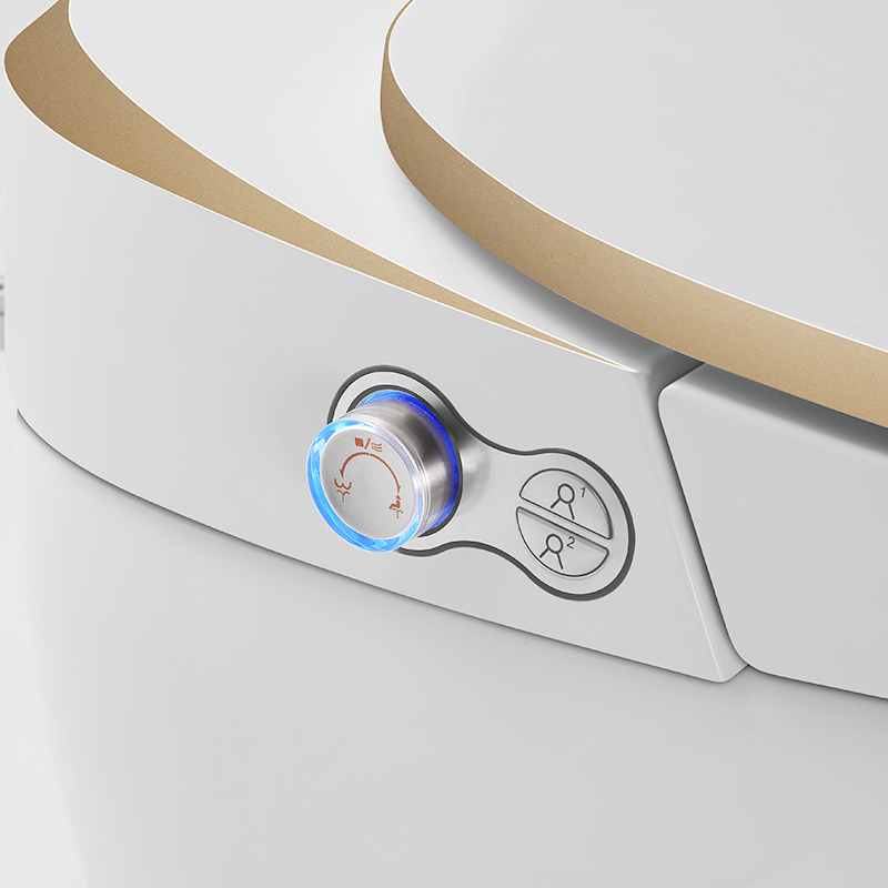 Make in China Ceramic one Piece Bathroom Smart Toilet Open Seat by Foot Sensor Voice Control