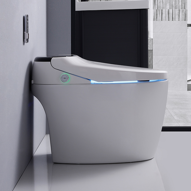 Modern Ceramic One Piece Wc Smart Toilet Open Seat and Flush by Foot Sensor Disabled Smart toilet Seat