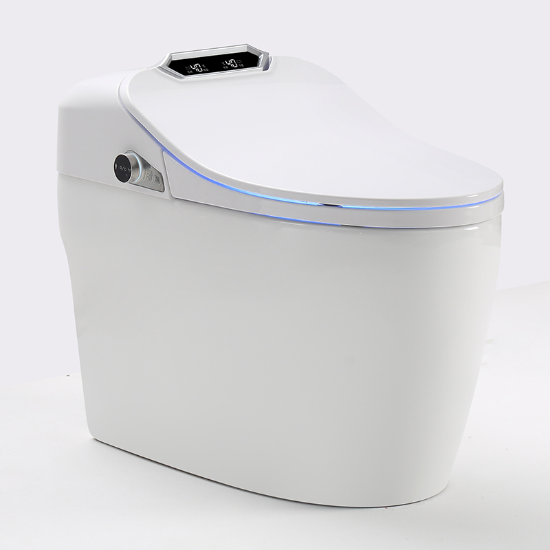 Make in China Ceramic Two Piece Bathroom Smart Toilet Radar induced voice control