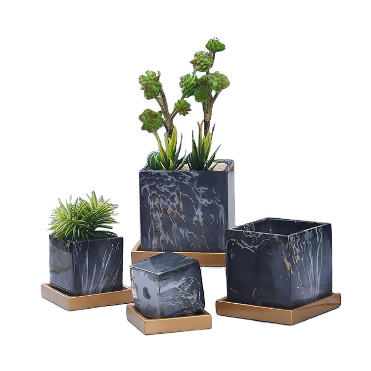 Nordic Home Marble Art Vases Modern Simple Cement Flower pots & planters