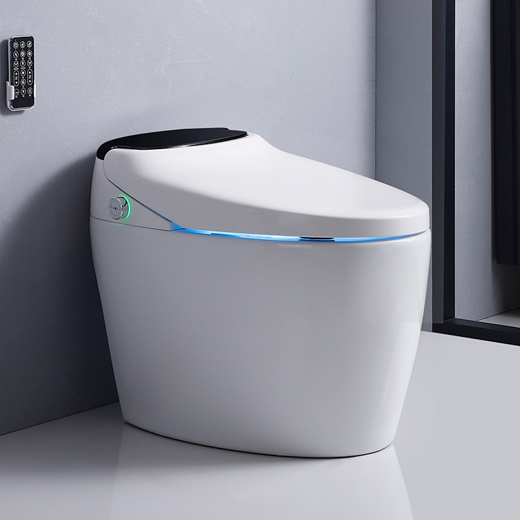 Modern Ceramic One Piece Wc Smart Toilet Open Seat and Flush by Foot Sensor Disabled Smart toilet Seat
