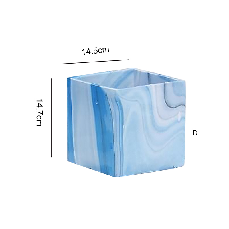 Artificial Flower For Home Decor Cement Flower Pot Desktop Green Plant Vase Home Wedding Decoration