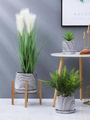 Marble pattern Nordic style cement personality flower pots bonsai cactus plant container home decor accessories