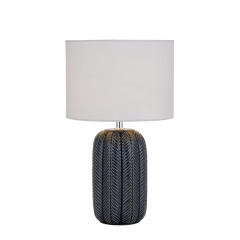 Home Interior Decoration Table Lamp Ceramic Base with Fabric Quantity LED Light Item Layer Style Time Living Coffee