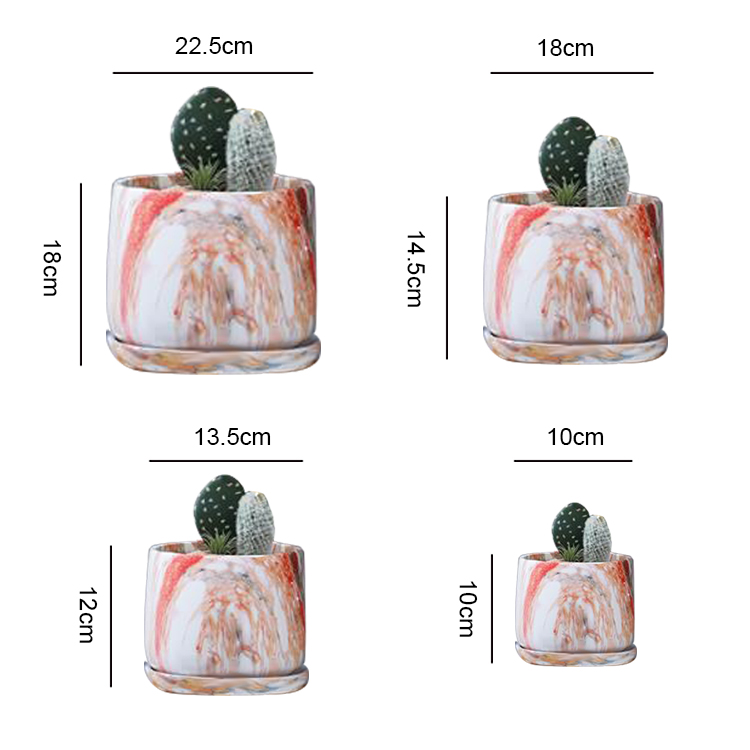 Home Decor Nordic Style Wholesale Home Garden Decoration Ceramic Cement Flower Pots Home Balcony Flower Pot Planter