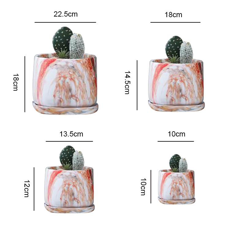 Home Decor Nordic Style Wholesale Home Garden Decoration Ceramic Cement Flower Pots Home Balcony Flower Pot Planter