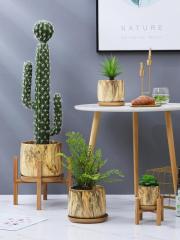 Handmade Nordic style cement marble round flower pot simple home decor ins style home accessories