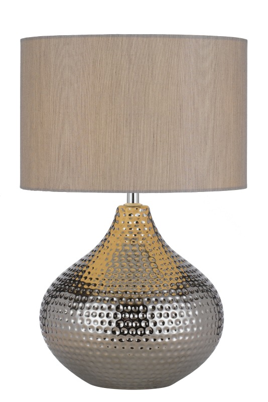 Table Lamp Vintage Fabric Lampshade Ceramics Desk Night Lights Bedside Study Indoor Lighting
