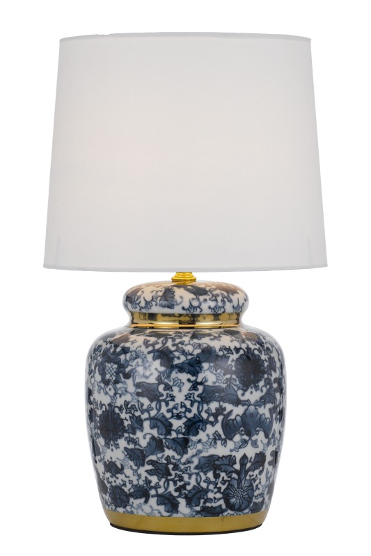 Nordic Hotel Bedside Light Luxury Restaurant Blue and White Porcelain Table Lamp LED Desk Lamp Modern Minimalist Luminous