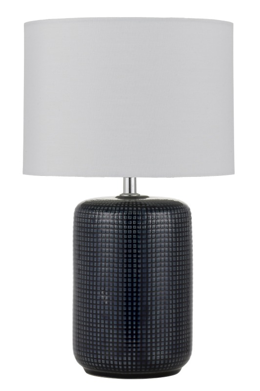 Chinese Ceramic Table Lamps for Home Decor Plaid Pattern Vase Reading Table Dimmable Brightness Desk Lamps