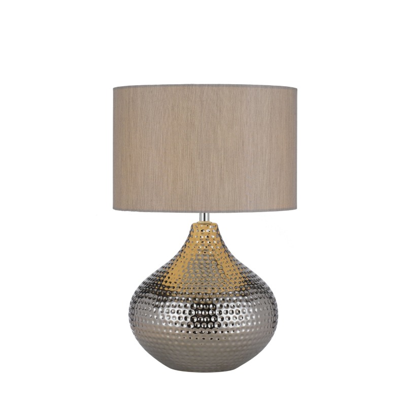Table Lamp Vintage Fabric Lampshade Ceramics Desk Night Lights Bedside Study Indoor Lighting