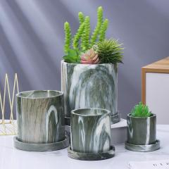 Marble Home Decor Flower Pots Hot Selling Cheap Cement Flower Garden Pots Flower pots planters