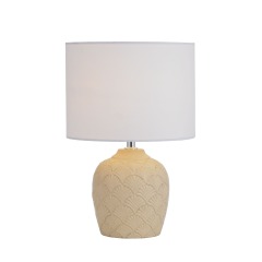 Warm Simple bedside ins with base with shade ceramic table lamp