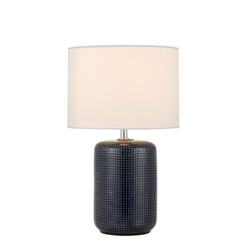 Chinese Ceramic Table Lamps for Home Decor Plaid Pattern Vase Reading Table Dimmable Brightness Desk Lamps