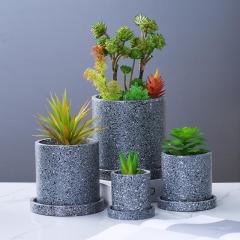 Garden Nordic Cement Ceramic Flowerpot Interior Decoration Planter Wholesale Succulent Orchid Vase Plant Home Decor Modern