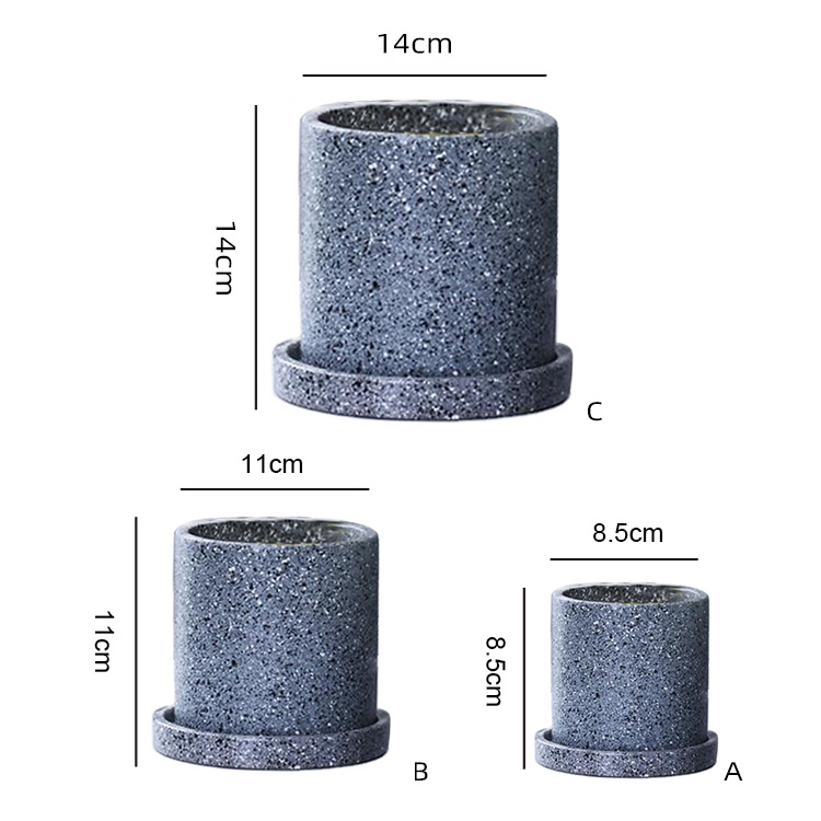 Garden Nordic Cement Ceramic Flowerpot Interior Decoration Planter Wholesale Succulent Orchid Vase Plant Home Decor Modern