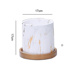 Cement Simple Desktop Balcony Green Plants Succulents With Tray Breathable Flower Pots Vase Decorative Flower Pots & Planters