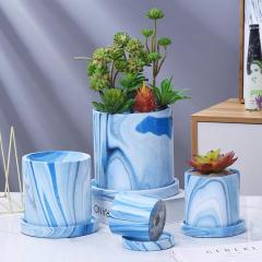 Succulent planting Nordic modern minimalist home decor wedding decoration marble cement ceramic vase plant pots