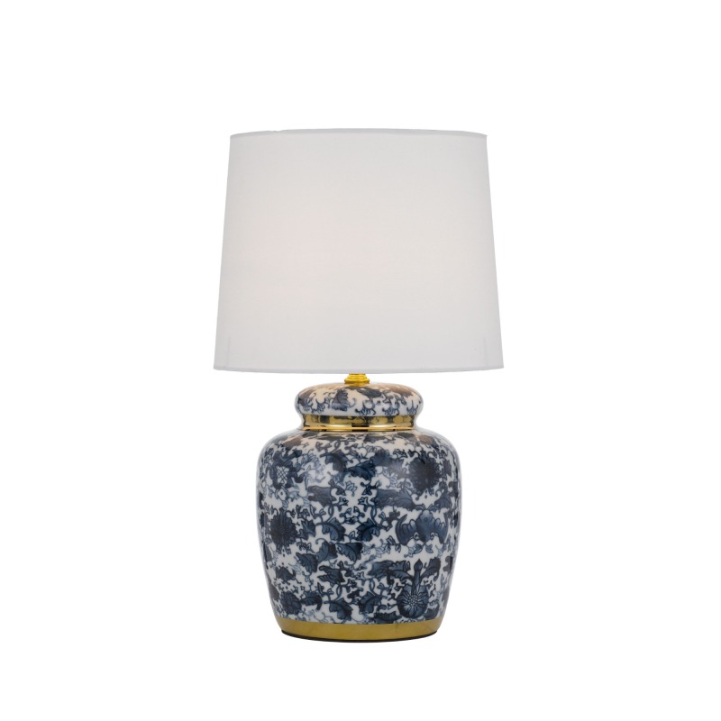 Nordic Hotel Bedside Light Luxury Restaurant Blue and White Porcelain Table Lamp LED Desk Lamp Modern Minimalist Luminous