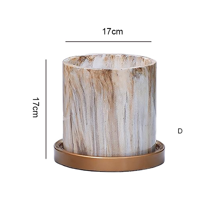 Indoor Home Desk Marble Cement Potted Succulents Flower Pots Wholesale Flower Pots & Planters