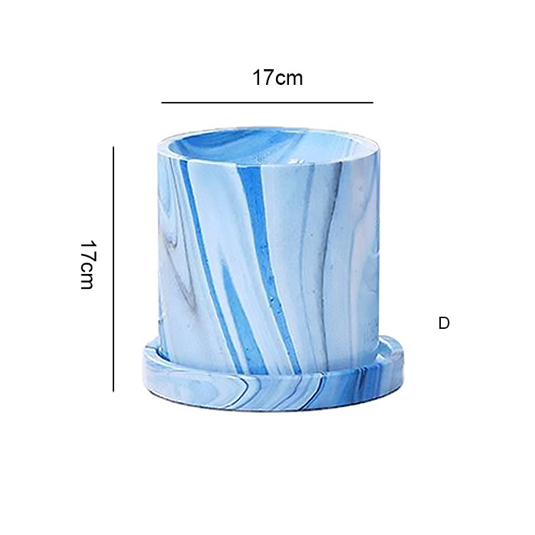 Succulent planting Nordic modern minimalist home decor wedding decoration marble cement ceramic vase plant pots