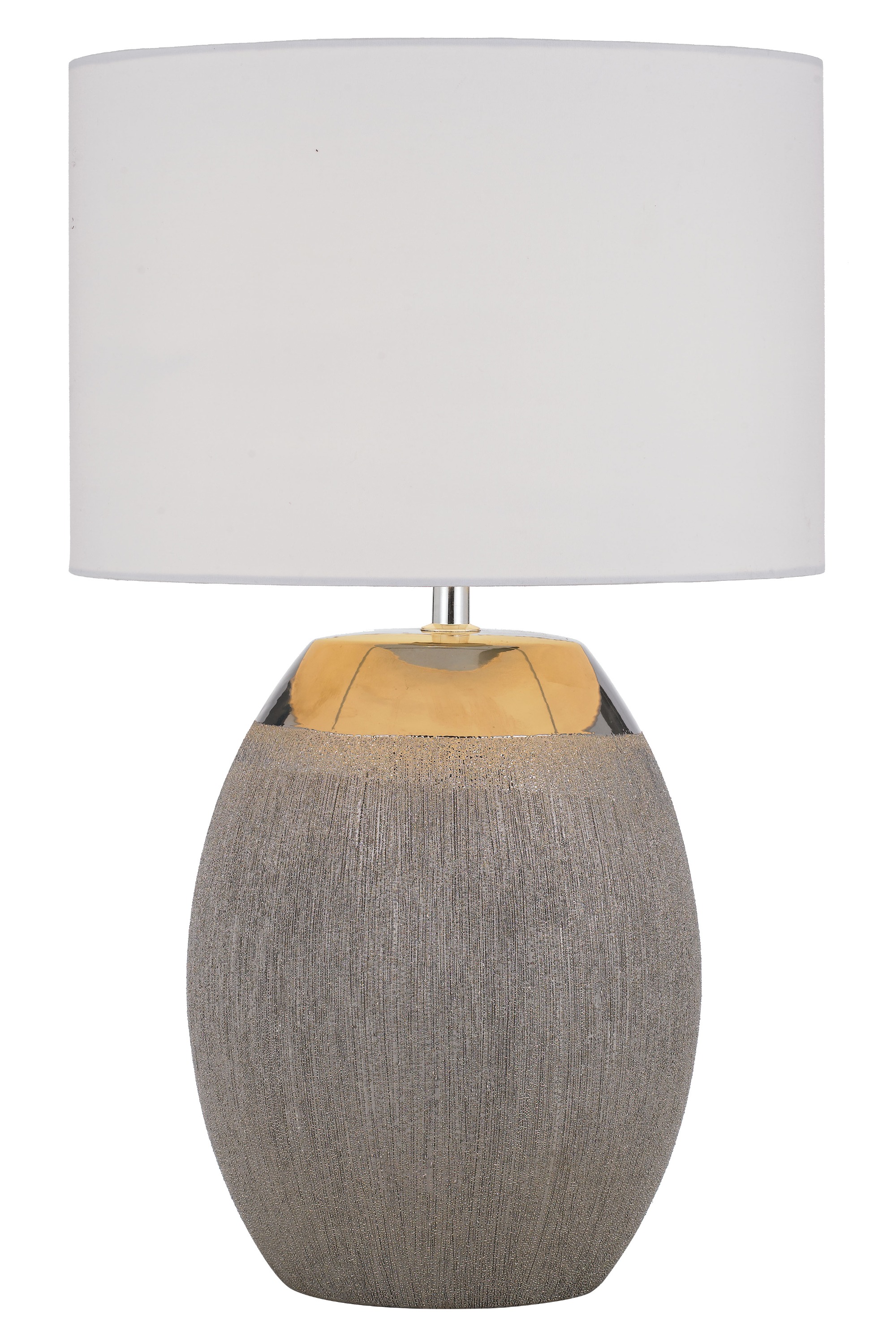 Table Lamp Vintage Fabric Lampshade Ceramics Desk Night Lights