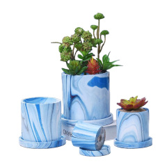 Succulent planting Nordic modern minimalist home decor wedding decoration marble cement ceramic vase plant pots
