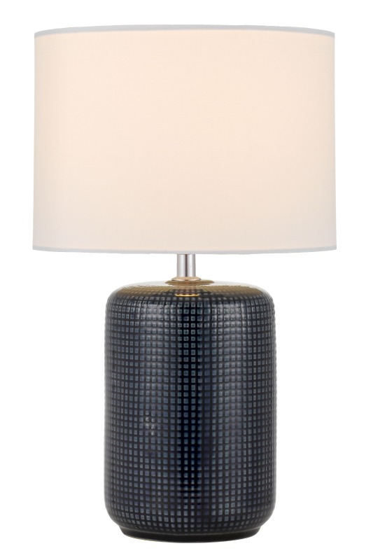 Chinese Ceramic Table Lamps for Home Decor Plaid Pattern Vase Reading Table Dimmable Brightness Desk Lamps