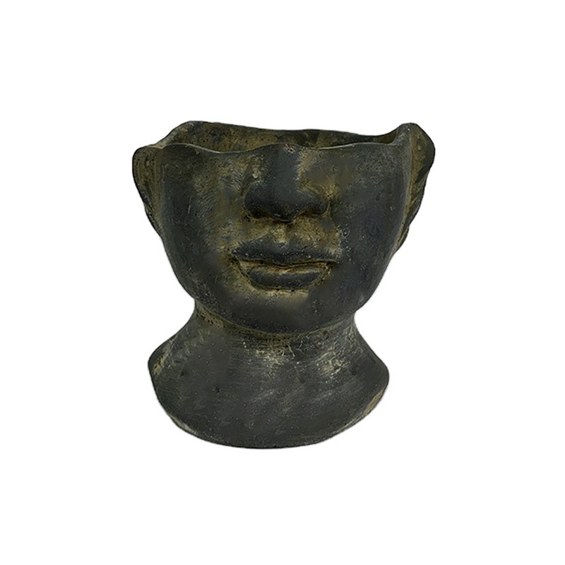 Head sculpture surface new design plant pot vase indoor succulent cactus cement flower pot home decoration cement mould