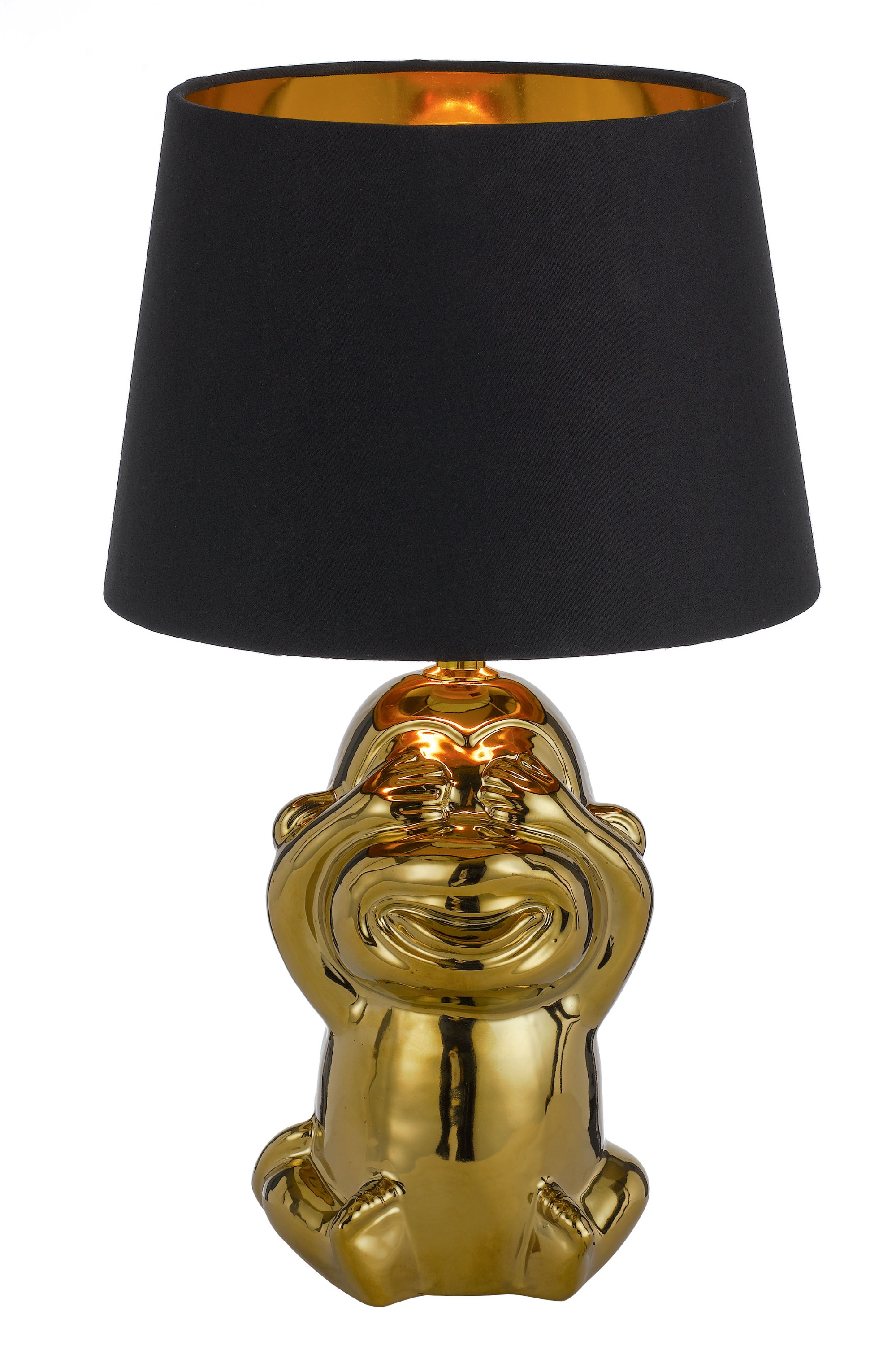 Modern Fancy Lamp for Home Animal Monkey Lamps Children Bedside Lamp Golden Ceramic Base