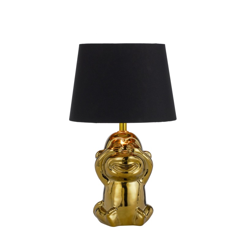 Modern Fancy Lamp for Home Animal Monkey Lamps Children Bedside Lamp Golden Ceramic Base