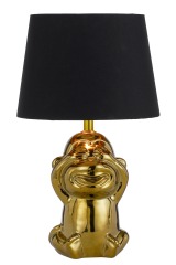 Modern Fancy Lamp for Home Animal Monkey Lamps Children Bedside Lamp Golden Ceramic Base
